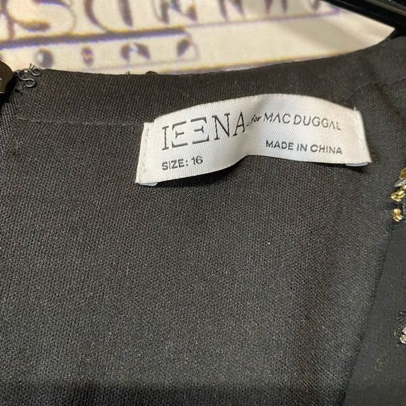 Mac Duggal Black Gown with Silver Accents - Picture 5 of 10